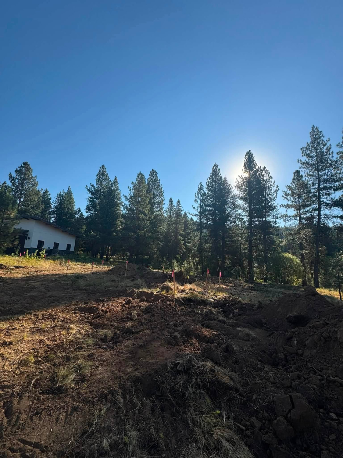 Foundation prep in a tight mountain lot - after